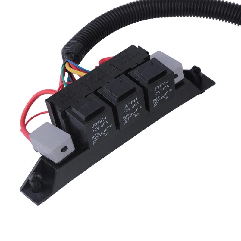Fan Wiring Assembly 67400923 Cooling Fan Wire Set for Direct Install Service, Heat-Resistant Insulated Wiring Assembly, 1 Pc for Engine Bay Use