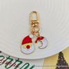 Festive Christmas Keychain: Metal Tree, Snowman & Santa Bag Charm – Stylish Small Gift