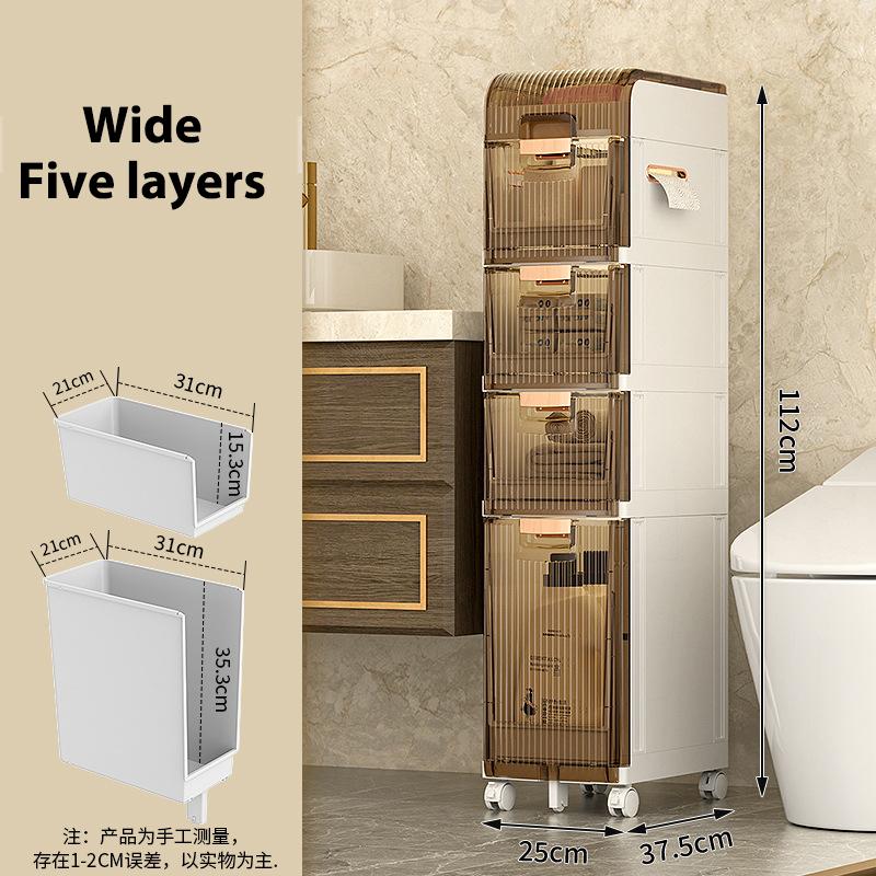 

Шафа для ванної кімнати Щілинна полиця для зберігання Туалет Багатошаровий ящик Органайзер Вузька побутова Ванна Кухонні полиці Бічна шафа Автомобіль