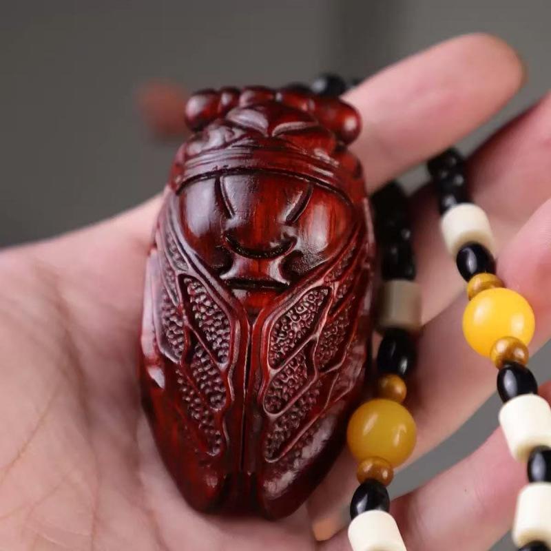 Rosenholz Pixiu Reichtumsanhänger - Nashornhorn-Design