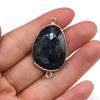 1Pc Faceted Water Drop Natural Stone Connector Pendant 22×38mm Golden Zinc Alloy Bezel Wrapped Double Loops Gemstone Link Charm For DIY Jewelry Making
