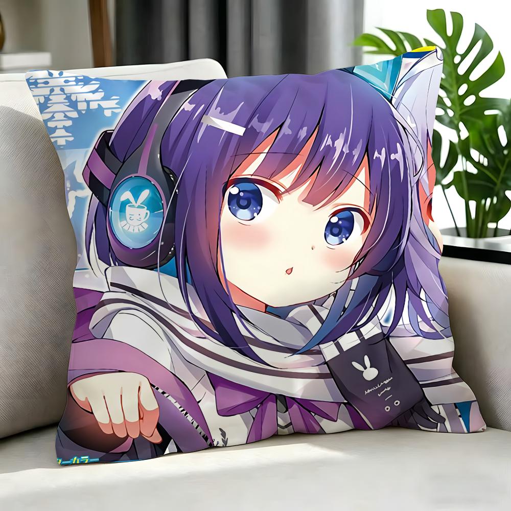 anime Is the Order a Rabbit Cushion Cover Cushion Cover Set Pcs x x x Pillowcase Decorative Sofa Home Decor