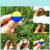Unisex Metal Pin Badge With Ukraine Flag Design