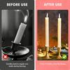 10pcs Anti-Tipping Candle Holder with Drip Protectors, Universal Decorative Stabilizer Rings for Tapers and Candles