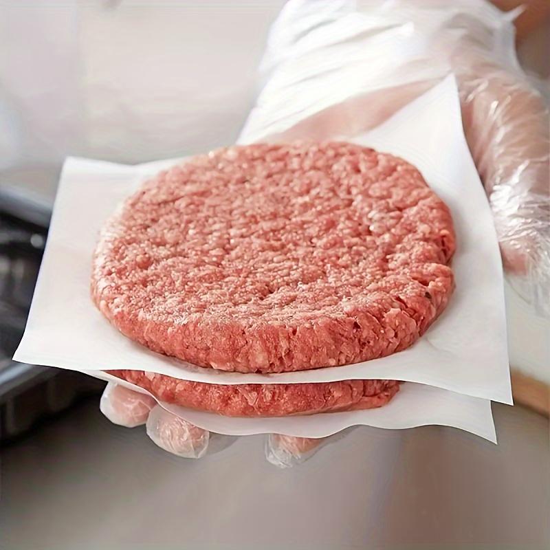 100pcs Non‑Stick Burger Patty Paper Squares, Food‑Grade Pulp for Baking BBQ Freezing