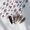 TENSOR M-877 Dark Butterfly Rose Self-Adhesive Nail Stickers - Hot Stamping Series