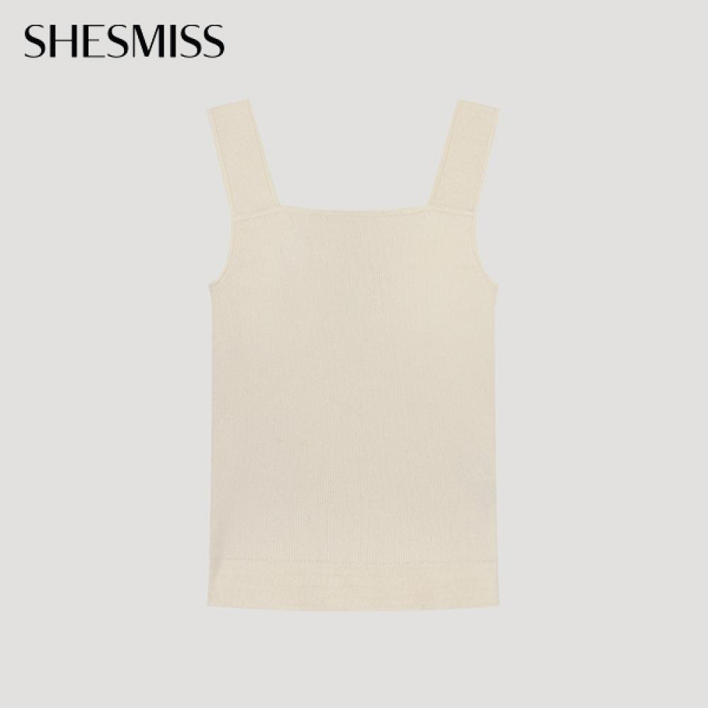 

She S miSS Square Neck SleeveleSS Knit SSkpoo31020 Cr creamy/66