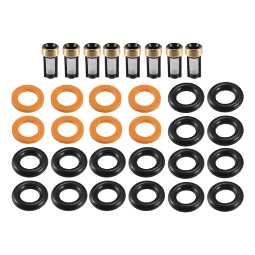 

Partuto Уплотнительные кольца топливных форсунок - Комплект для ремонта автомобильных уплотнительных колец - Совместимо с Dodge Dakota 2002 NBR Rubber Black - Набор из 8 шт.