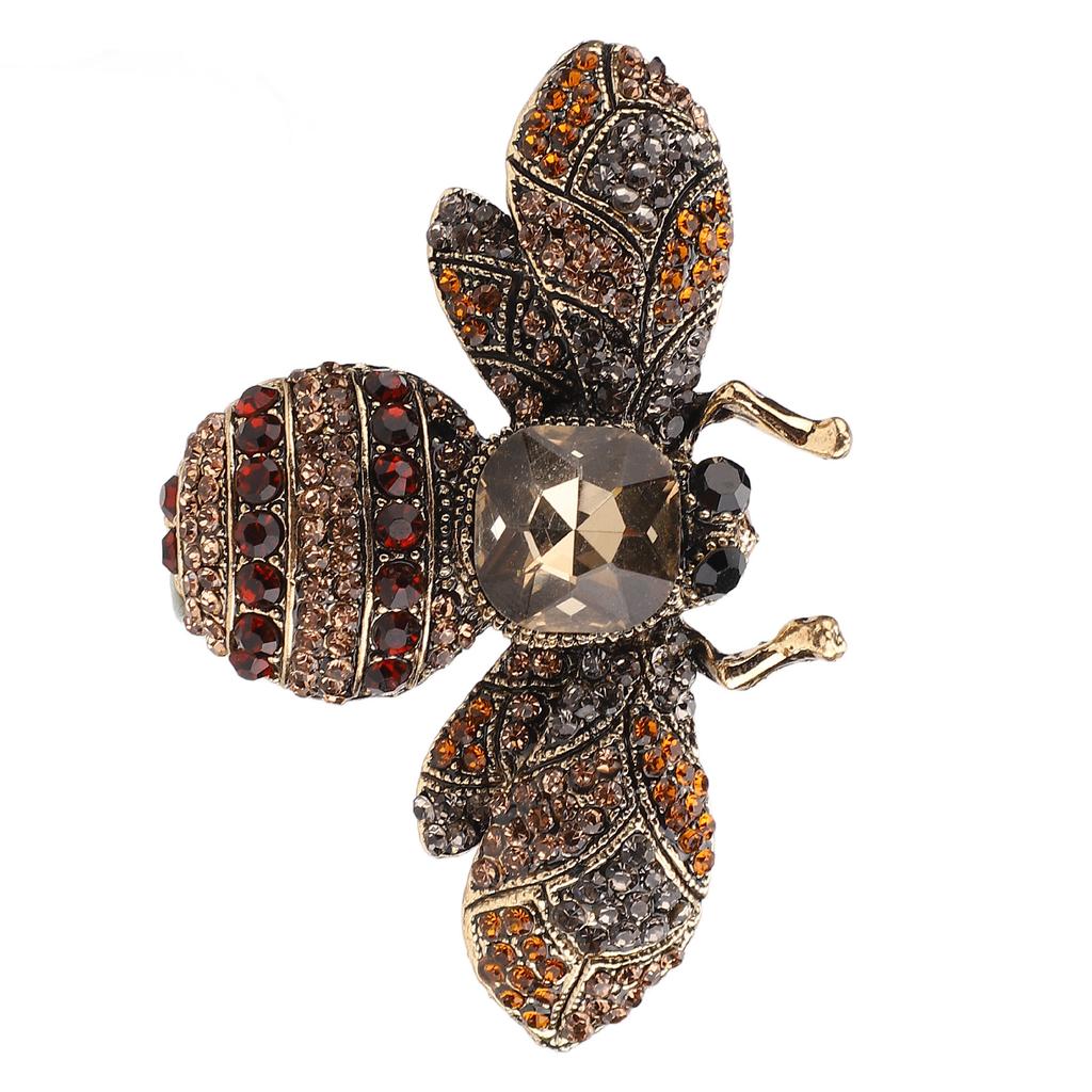Brož Šperky Retro Bee Shape Alloy Atraktivní ozdobné kamínky Pin Ornament pro kabátový oblek
