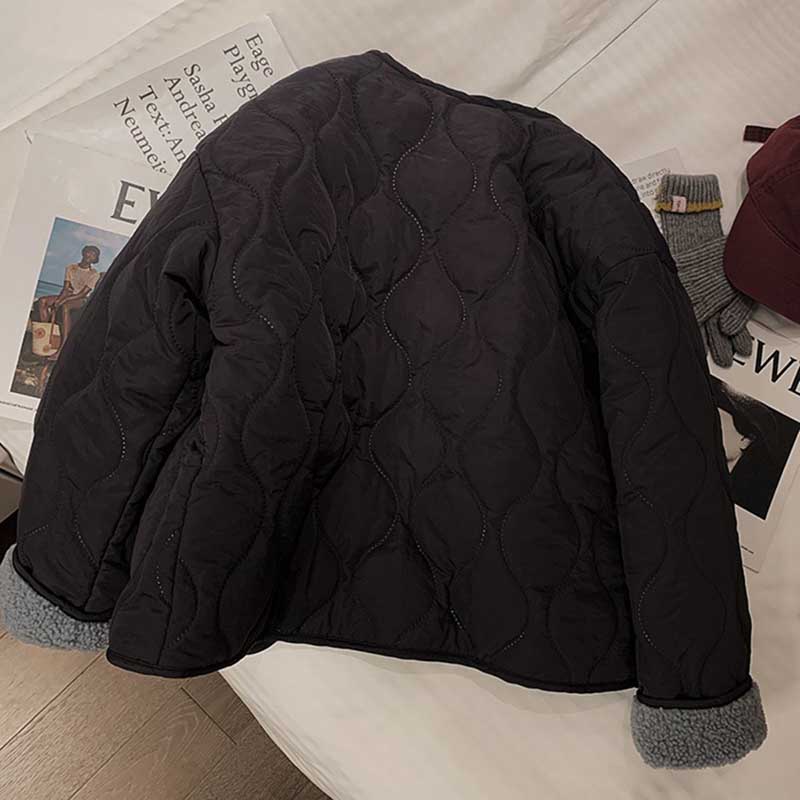 Coat for Women Cotton Winter Thickened Casual Oversize Double Layer Windbreaker Jacket