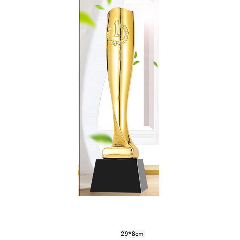 

Customized Gold-Plated Resin Trophy, Bottom Crystal, Creativity Send Friends Award, Dancing Souvenir Competition Home Decor, 1Pc No lettering