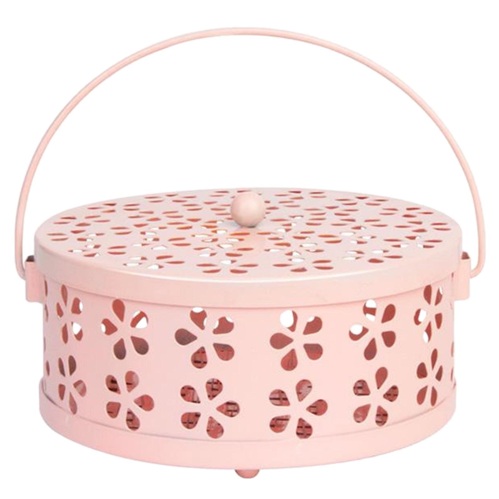 

Coil Incense Burners Mosquitos Coil Holder Hanging Metal Coil Incense Mosquitos Spiral Holder Box Incense Stick Holder розовый