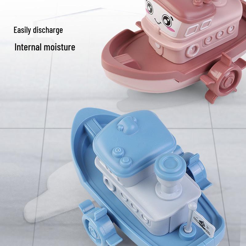 Infant Bath Toy Set: Steamboat, Turtle & Dolphin Spraying Toys for Toddlers