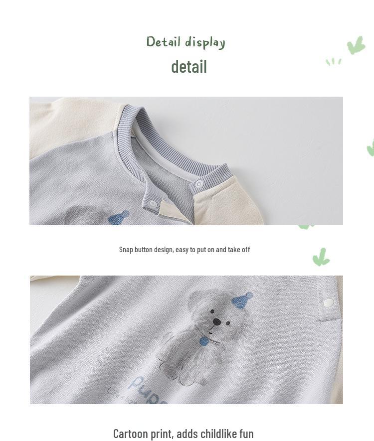 Spring 2026 Baby Boys' Cartoon Hoodie and Pants Two-Piece Set