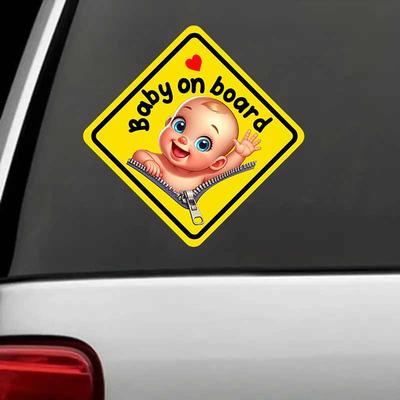 Funny Cartoon Stickers Baby In Car Warning Car-Vinyl Car Stickers Cool Car Accessories Window Decor TM293