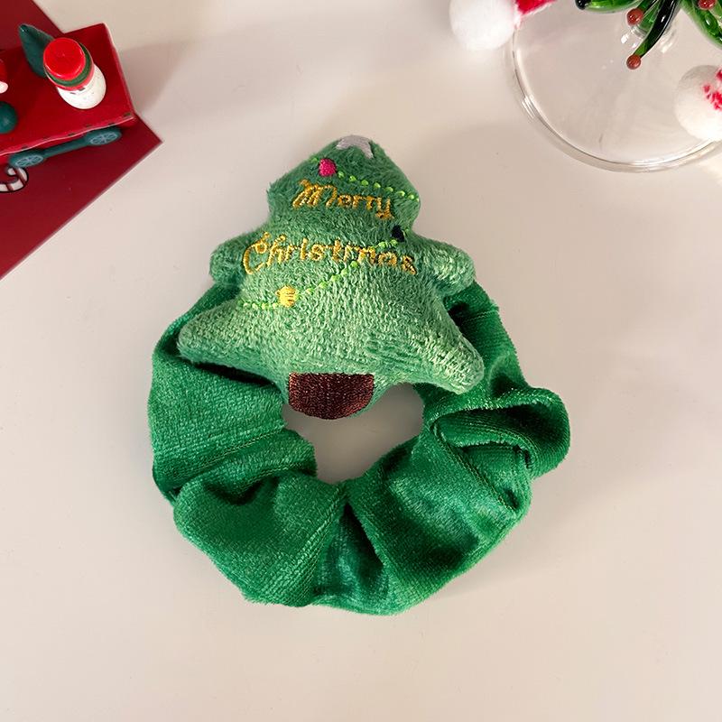 Rentier Weihnachtsscrunchie: Hochwertiges elastisches Haarband für Frauen, Festliche Kopfbedeckung E18