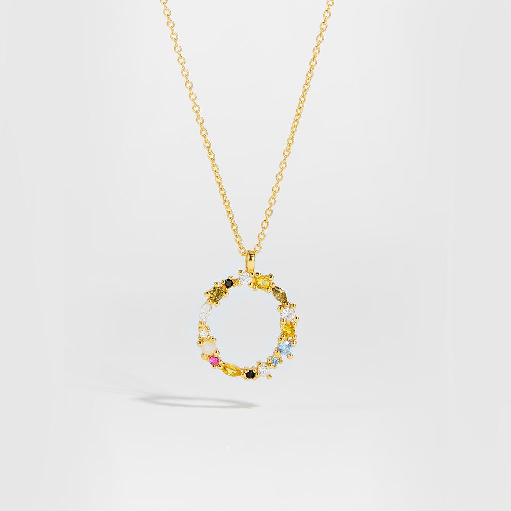 925 Sterling Silver Gold Letter M Pendant Initial F Alphabet Necklace Monogram Opals 2020 Women Accessories Jewelry