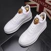 Fashion Red Bright Casual Shoes Men's New Thick Soles Bright Face Men's Shoes Youth 100 High Top Board Shoes In the Upper Short Boots 2