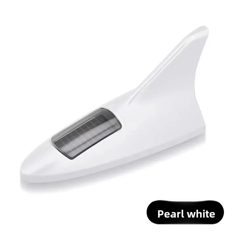 Car Solar LED Shark Fin Antenna Light Anti Collision Warning Lamp Universal Automobile Modeling Decorative Accessory
