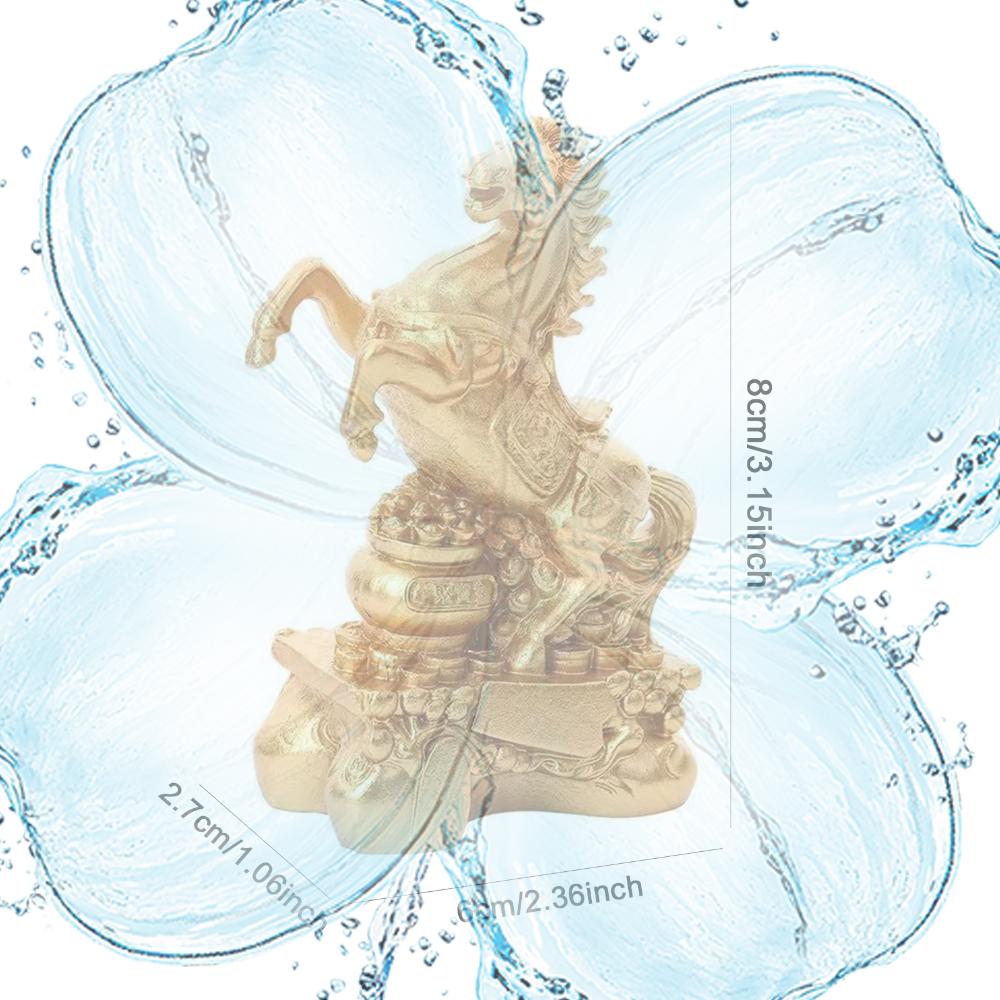 Chinese 2026 Year of Horse Ornament Zodiac Blessing Souvenir Standing Horse Sculpture for Success Strength and Prosperity China Mainland