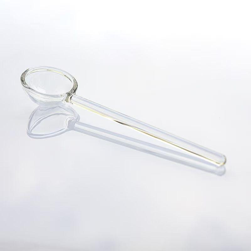 Heart-Shaped Colorful Glass Spoon & Stirring Stick with Long Handle for Juice & Coffee
