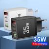 35W Dual PD Port USB Fast Charger Type C Mobile Phone Adapter Quick Charge Wall Charger for IPhone 16 15 14 Xiaomi Samsung Oneplus