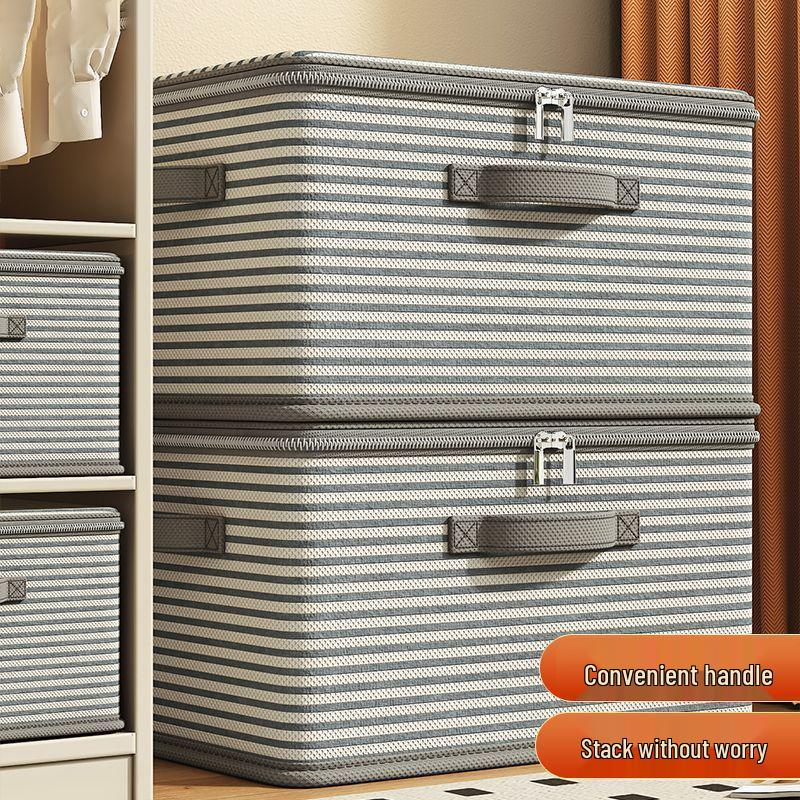 Large Foldable Zippered Storage Box for Clothes