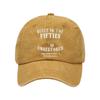 Humorous Baseball Cap with Builtin Fifties Text Wash Cotton Adjustable Dad Hat for Daily Outfit Women Men Accessory