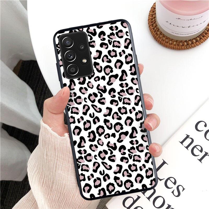 Etui na telefon Leopard do Samsung Galaxy A13 A22 A12 A32 A71 A11 A21S A33 A52 A72 A51 A50 A70 A31 M31 Funda Coque