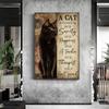 Retro A Cat Is Not Just A Cat Poster Vintage Black Cat Canvas Prints Painting Animal Friend Wall Art Picture Modern Home Decor