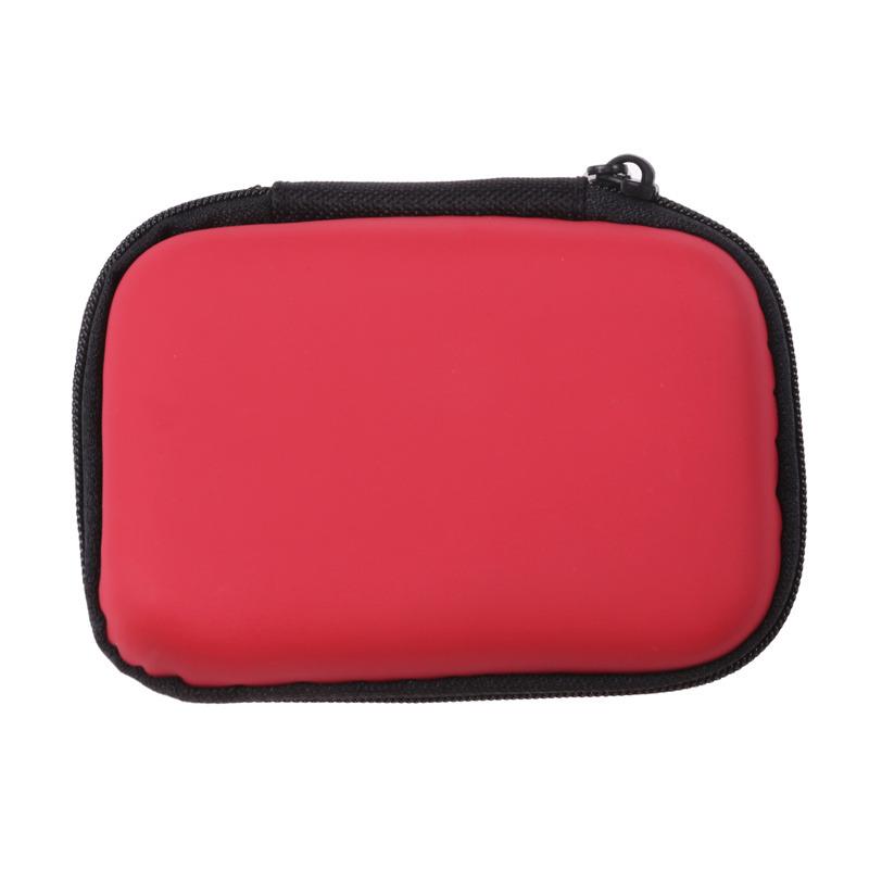 Portable USB Data Cable Organizer Leather Earphone Storage Bag Headphone for Case Cover Protector Mini Zipper Hard Pouch