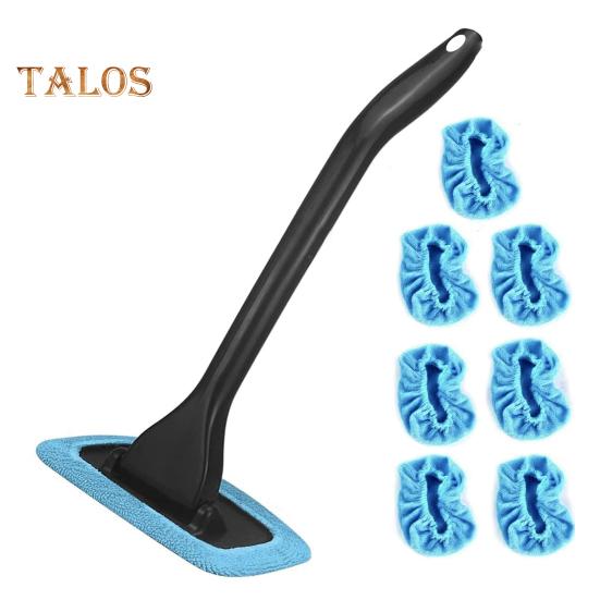 

Инструмент для очистки лобового стекла 16-дюймовый длинный стержень стеклоочистителя с 8 сменными тканевыми накладками очиститель автомобильных стекол грязная щетка для мытья автомобилей грузовиков автофургонов светло-синий