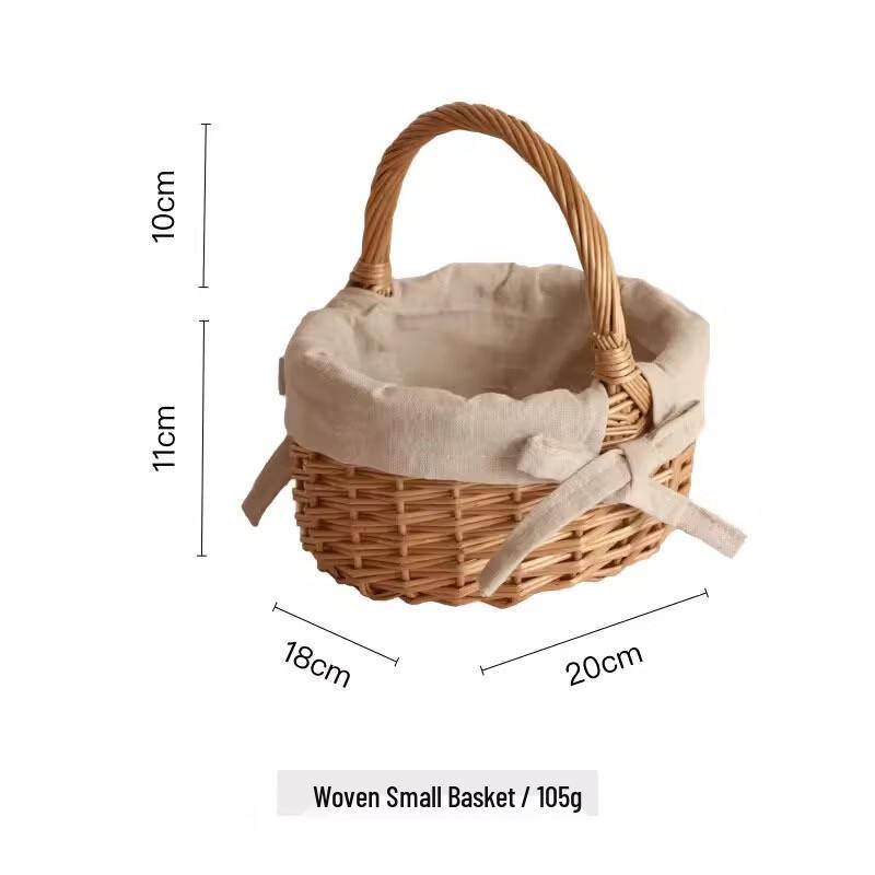 Mini Hand-Woven Picnic Basket