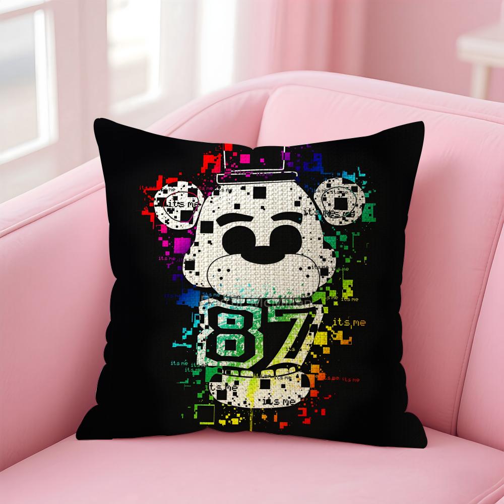 FFive Nights at Freddys Cushion Cover Natural Linen Pillow Case DoubleSided Print Decorative Sofa Pillowcase Home Decor Gift