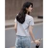 Demana Damen Sommer Perlenblume Kurzarm T-Shirt