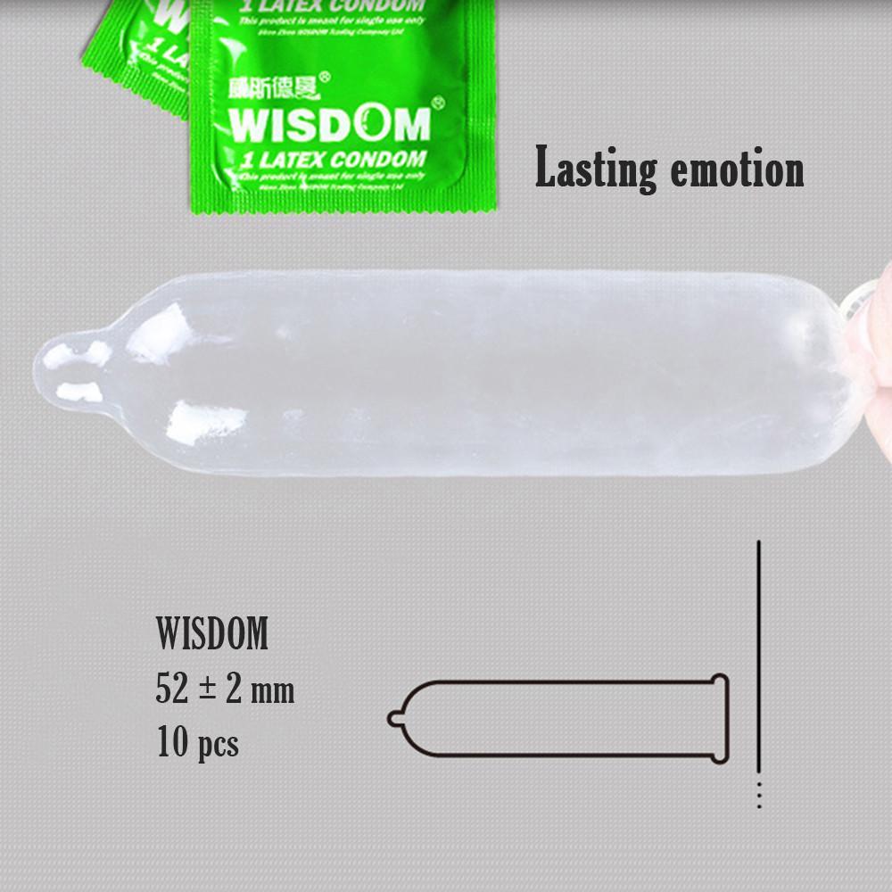 10ks Jemné latexové kondomy Delay Penis Rings Antikoncepční nástroje Kondom Sexuální produkty