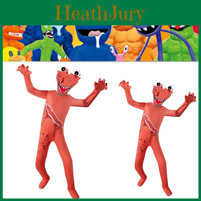 Atmungsaktiver Polyester Roblox Rainbow Friends Oranger Overall Kostüm Für Kinder Cosplay