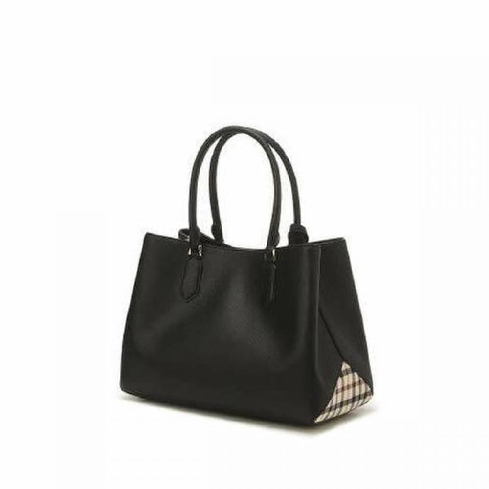 Daks Black Check Leather Tote Bag Dcba2e122bk