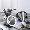 1Pc Reusable Double Layer Stainless Steel Coffee Filter Holder Pour Over Coffees Dripper Mesh Coffee Tea Filter Basket Tools