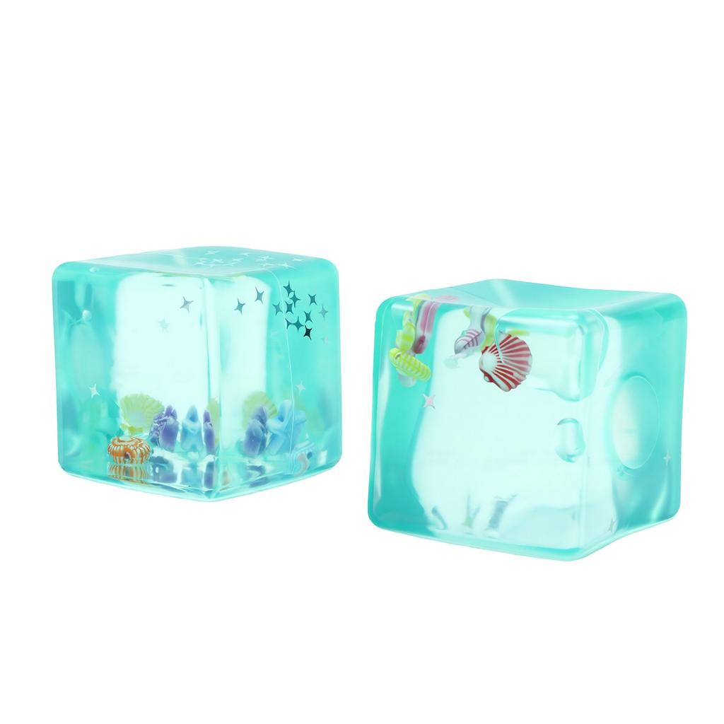 2pcs  s Stress  s with Floating Seashells Snowflakes Ocean Theme Stress Relief   for Adults
