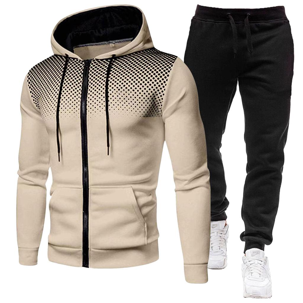 2023 Men's Sports Fitness Set: Sweatshirt & Long Pants for Autumn/Winter