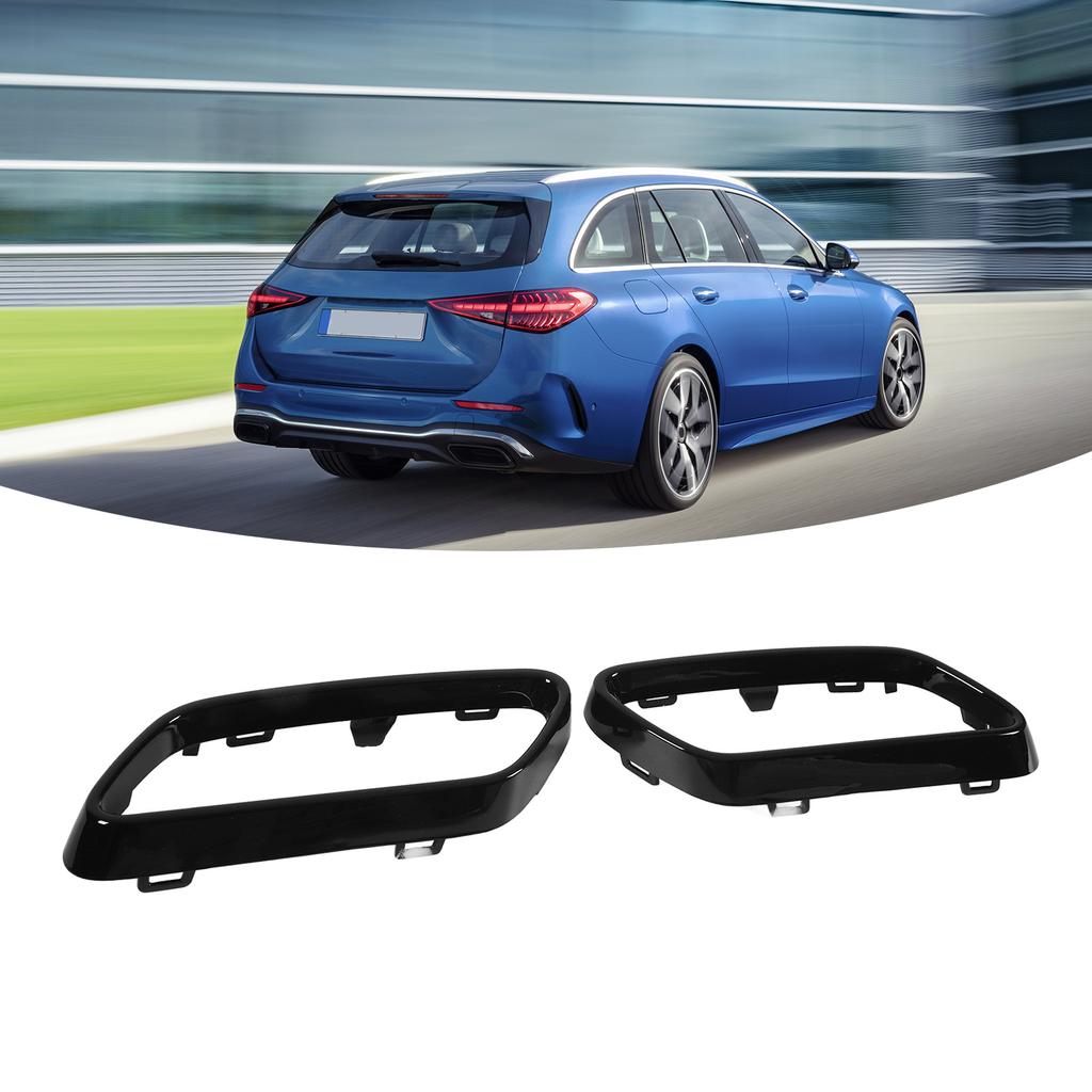 Car Tail Throat Cover Exhaust Tip Cover Exhaust Tip Cover Trims Bezel for Benz C‑Class W206 S206 AMG Line 2025 Onwards