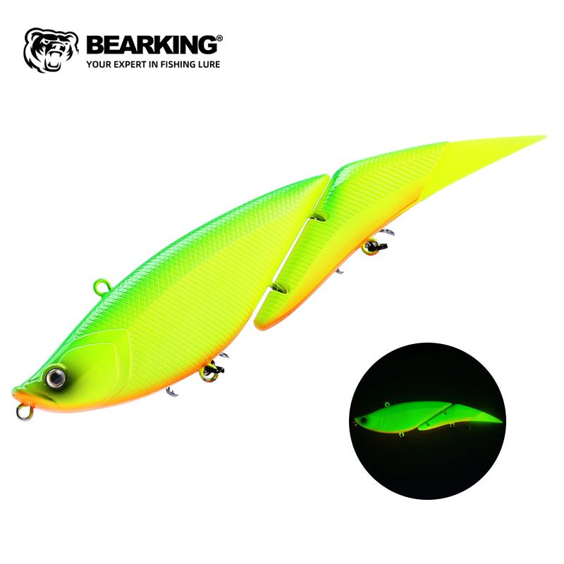 BEARKING Top Fishing Lure 190mm 56g 2oz Jointed minnow Wobblers ABS Body with Soft Tail SwimBaits soft lure for pike and bass