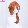 Hochwertige Anime Chuuya Nakahara Chuuya Cosplay Perücke 55cm Orange Farbverlauf Hitzebeständig Synthetisches Haar Party Perücken + Perückenkappe