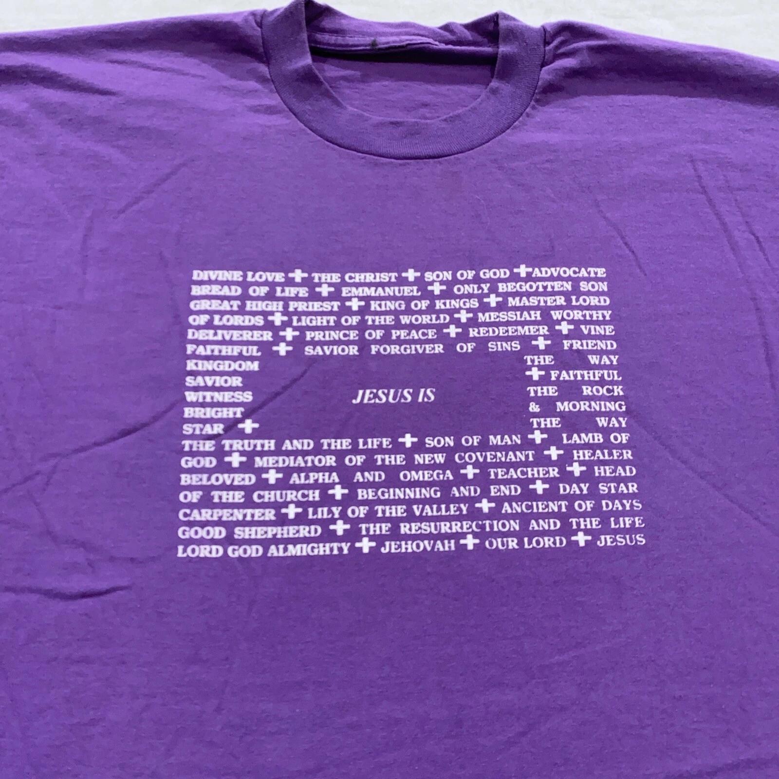 

vintage 90s JESUS IS... T-Shirt 3XL love christ son of god bible soft thin XL