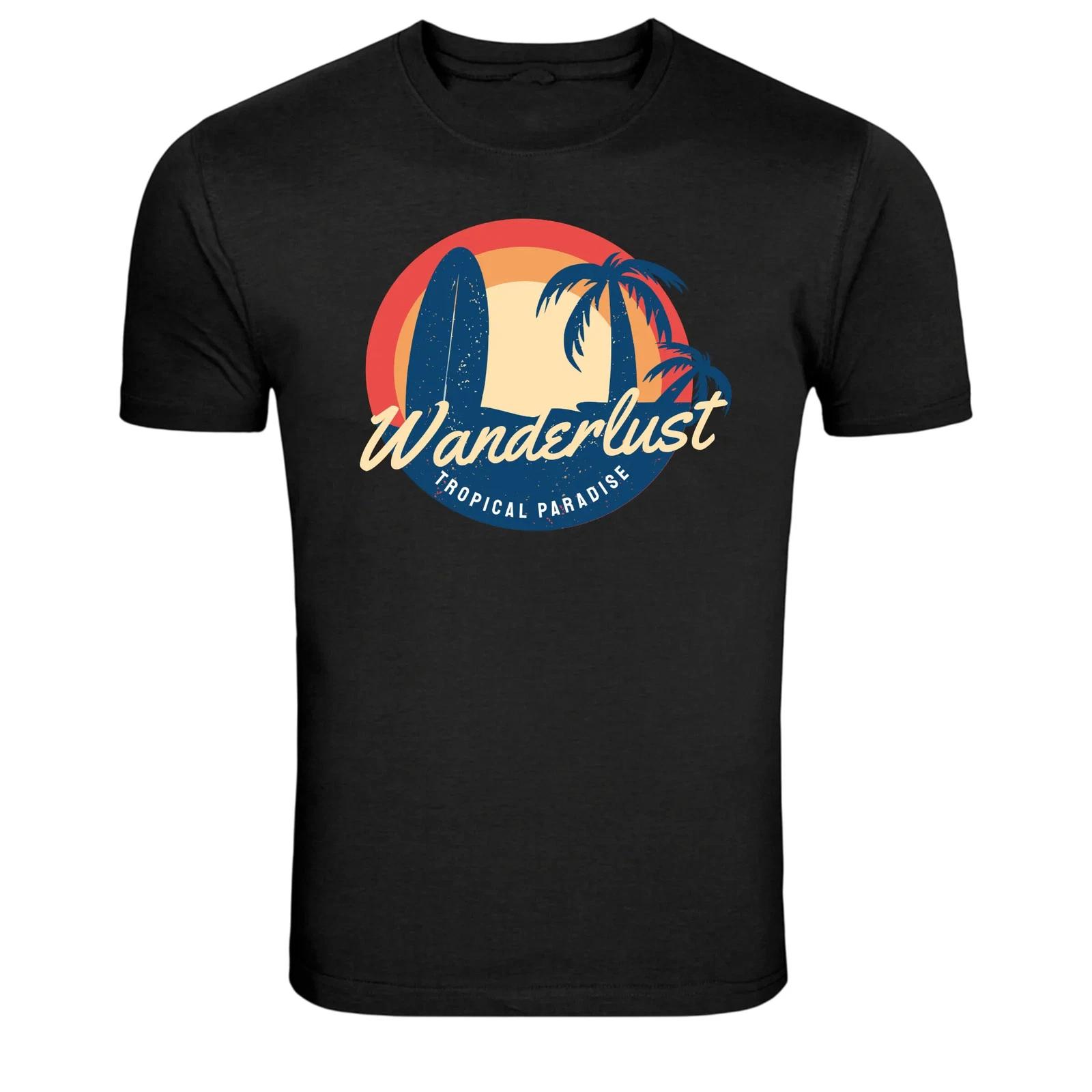 Wanderlust Tropical Paradise Surf Beach Graphic T-Shirt 2XL