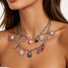 Multilayer Stacked Bird Flower Love Sunflower Accessories Pendant Necklace Summer Beach Women's Clavicle Chain
