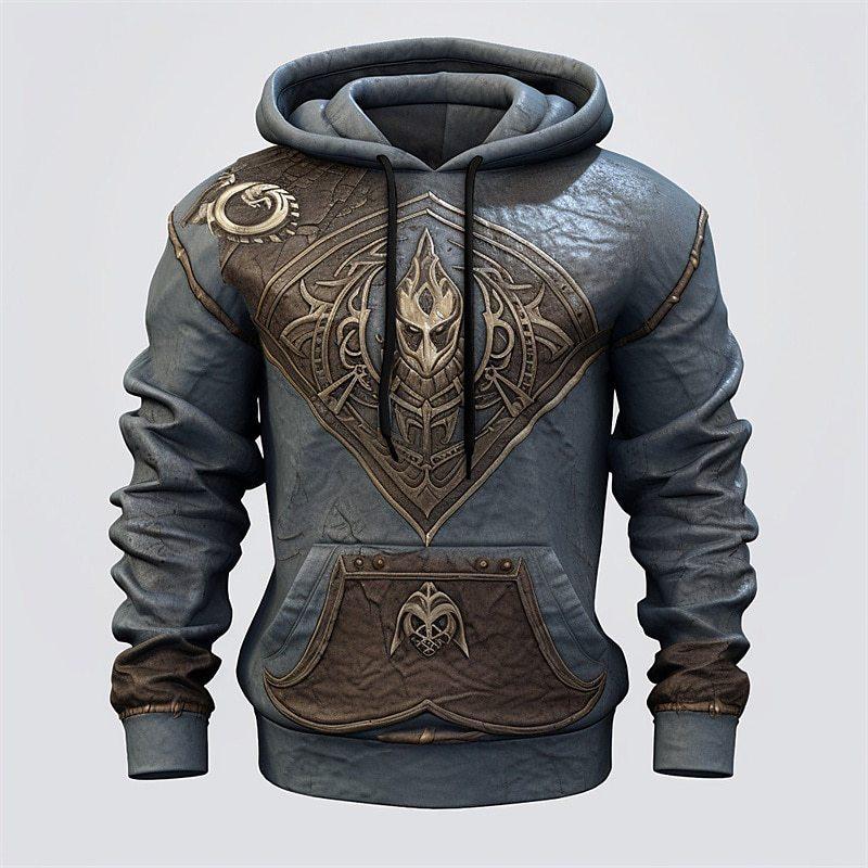 

Retro Ethnic Style 3D Digital Printed Men s Personalized Trendy Hooded Sweatshirt S дубильная кора