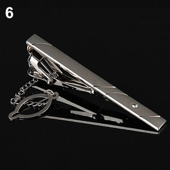 Gentleman Wedding Business Silver Metal Simple Suit Necktie Tie Clip Bar Pin