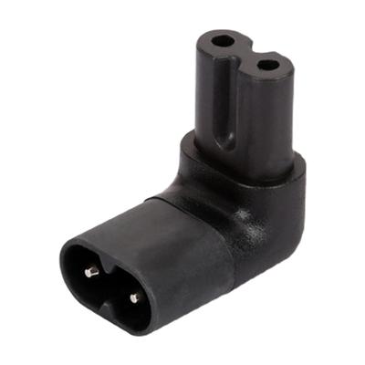 Figure 8 IEC320 C7 To C8 90 Degree UP and Down Angled,IEC C8 To C7 AC Power Adapter Male Female Extension Connector